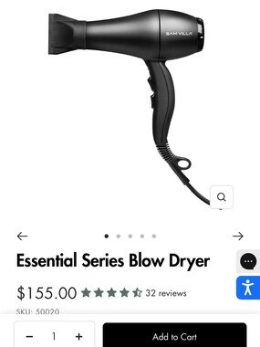 Professional Hair Dryer — Black